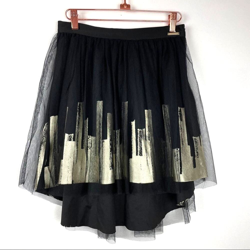 Sean John | Black Mini New York City Scape Ballet Skirt Fit & Flare